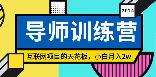 （8618期）《导师训练营》互联网项目的天花板，小白月入2w-战狼项目网