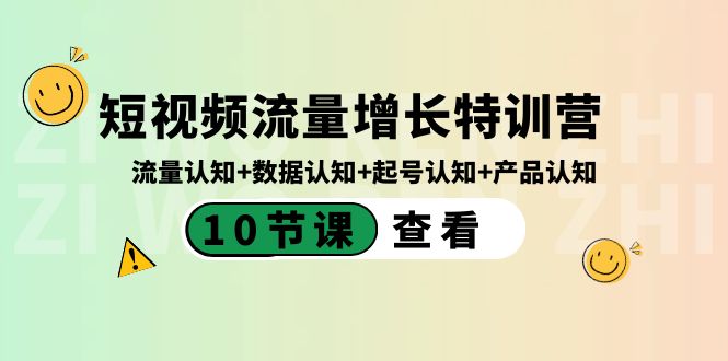 （8600期）短视频流量增长特训营：流量认知+数据认知+起号认知+产品认知（10节课）-战狼项目网