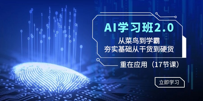 （8964期）AI学习班2.0：从菜鸟到学霸，夯实基础从干货到硬货，重在应用（17节课）-战狼项目网