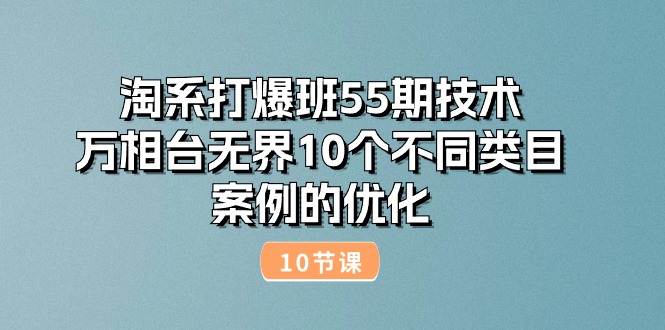 淘系打爆班55期技术：万相台无界10个不同类目案例的优化（10节）-战狼项目网