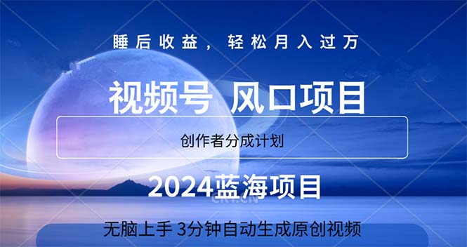 2024蓝海项目，3分钟自动生成视频，月入过万-战狼项目网