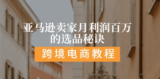 亚马逊卖家月利润百万的选品秘诀:  抓重点/高利润/大方向/大类目/选品…-战狼项目网