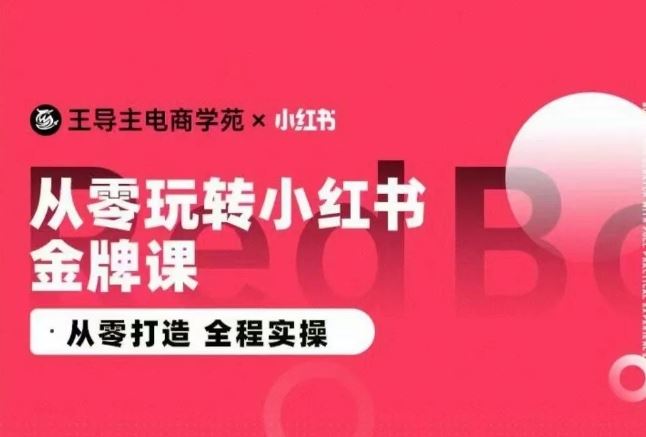 王导主·小红书电商运营实操课，​从零打造  全程实操 – 战狼项目网_分享创业资讯_最新网络项目资源-战狼项目网