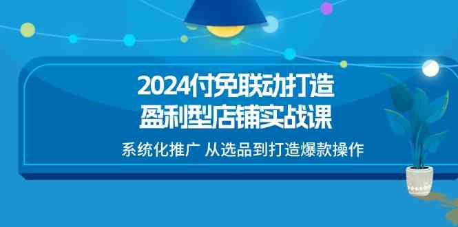 2024付免联动打造盈利型店铺实战课，系统化推广 从选品到打造爆款操作 – 战狼项目网_分享创业资讯_最新网络项目资源-战狼项目网