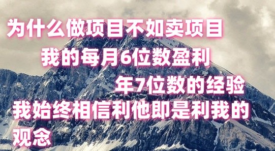 做项目不如卖项目，每月6位数盈利，年7位数经验 – 战狼项目网_分享创业资讯_最新网络项目资源-战狼项目网