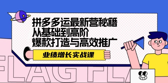 拼多多运最新营秘籍：业绩 增长实战课，从基础到高阶，爆款打造与高效推广 – 战狼项目网_分享创业资讯_最新网络项目资源-战狼项目网