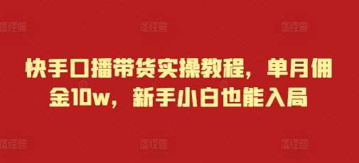 快手口播带货实操教程，单月佣金10w，新手小白也能入局 – 战狼项目网_分享创业资讯_最新网络项目资源-战狼项目网