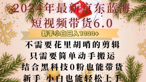 最新京东蓝海短视频带货6.0.不需要花里胡哨的剪辑只需要简单动手搬运结合黑科技0粉也能带货【揭秘】 – 战狼项目网_分享创业资讯_最新网络项目资源-战狼项目网