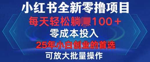 小红书全新纯零撸项目，只要有号就能玩，可放大批量操作，轻松日入100+【揭秘】 – 战狼项目网_分享创业资讯_最新网络项目资源-战狼项目网